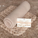 Beige Flokati Newborn Photography Props Set, Newborn Posing Fabric Backdrop, Newborn Fabric Photo Props, Newborn Merino Wool Blanket