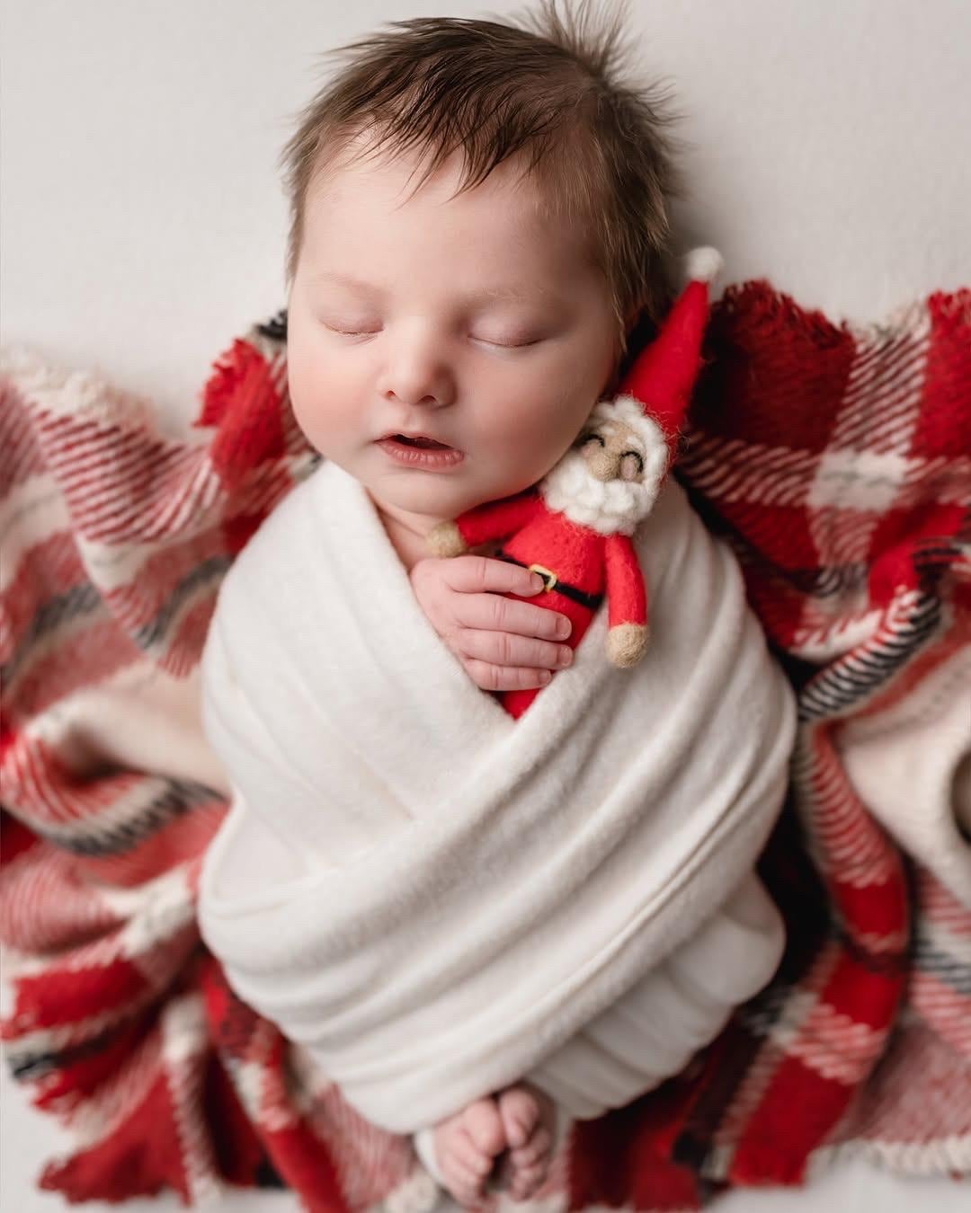 Newborn Christmas Toys, Newborn Knitted Toy, Newborn Santa Claus Toy,Newborn Snowman Felted Toy, Christmas Lollipop Toy, Gingerbread Man