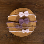 Newborn Knitted Headband for Girl, Newborn Girl Tieback Bow, Newborn Bow Headband, Newborn Girl Headband Bow, Newborn Photography Props