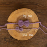 Newborn Knitted Headband for Girl, Newborn Girl Tieback Bow, Newborn Bow Headband, Newborn Girl Headband Bow, Newborn Photography Props