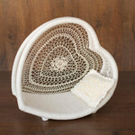 Newborn Heart Photography Props, Newborn Photography Prop Boho, Newborn Basket Prop, Baby Heart Basket Photo Prop, Macrame Photo Prop