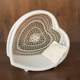 Newborn Heart Photography Props, Newborn Photography Prop Boho, Newborn Basket Prop, Baby Heart Basket Photo Prop, Macrame Photo Prop