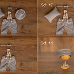Newborn Boy Outfit, Boy Newsboy Hat Newborn, Newborn Coming Home Outfit Boy, Newborn Photography Props, Baby Newsboy Cap Newborn Overall Boy