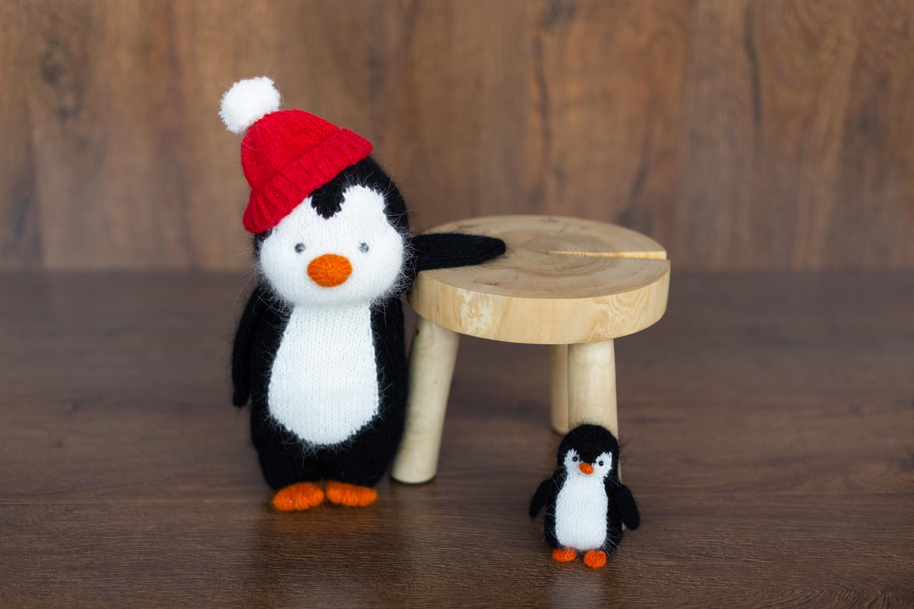 Baby Penguin Knitted Toys, Newborn Penguin Photo Props, Penguin Newborn Photography props, Newborn Penguin Toys, Newborn Coming Home Outfit