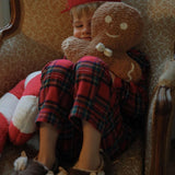 Christmas Gingerbread Pillow Decor, Plush Gingerbread Man Pillow for Christmas Newborn Photography props, Newborn Gingerbread Man Photo Prop