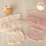 Newborn Knitted Romper for Girl with Headband, Newborn Girl Coming Home Outfit, Newborn Knitted Outfit, Newborn Girl Photo Props