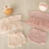 Newborn Knitted Romper for Girl with Headband, Newborn Girl Coming Home Outfit, Newborn Knitted Outfit, Newborn Girl Photo Props