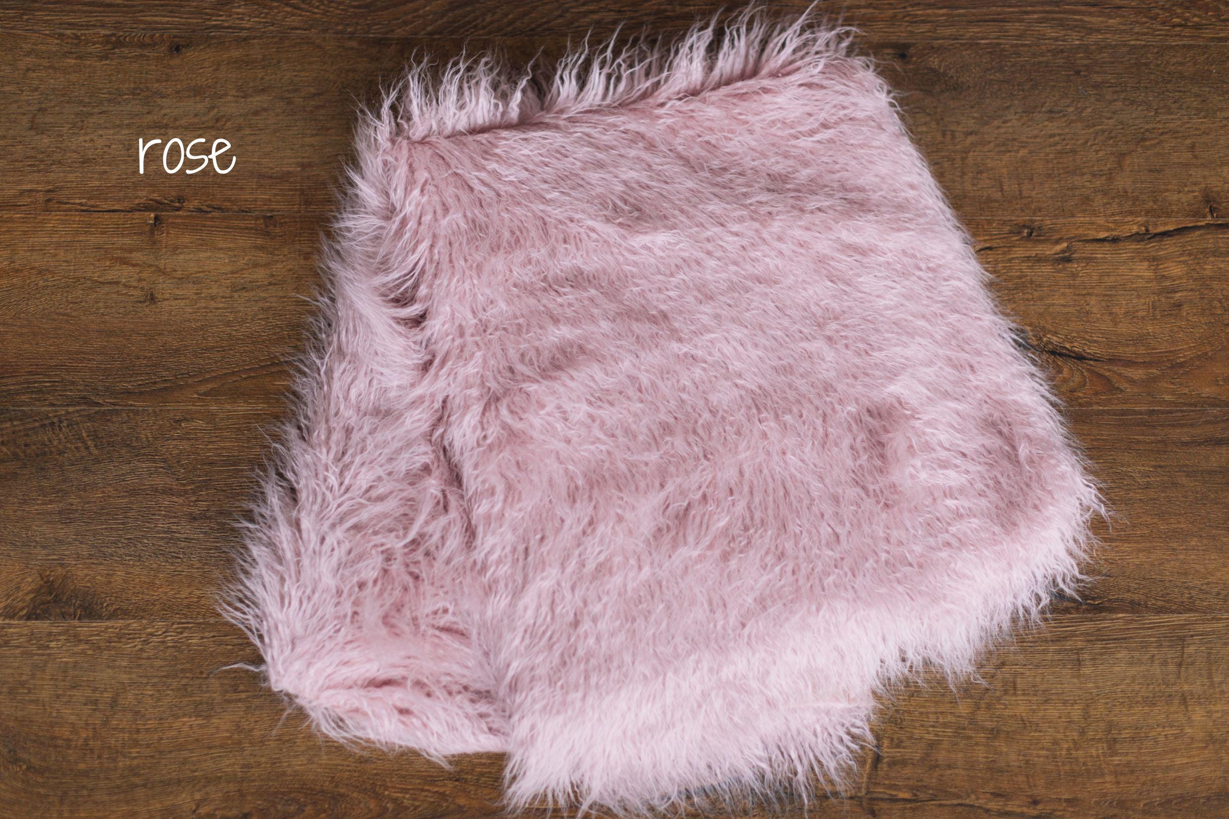Newborn Flokati Faux Fur Rug, Newborn Photography Props, Basket Stuffer, Curly Fur Rug for Newborn Photoshoot, Flokati Rug Photo Prop