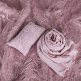 Rose Flokati Newborn Photography Props Set for Girl, Newborn Posing Fabric Wrap, Newborn Layering Photo Props, Newborn Posing Pillow Props