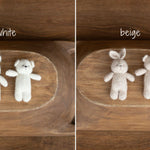 Knitted Newborn Teddy Bear and Bunny Toy for Photography, Newborn Crochet Rabbit Toy, Newborn Photography props, Easter bunny knitted toy