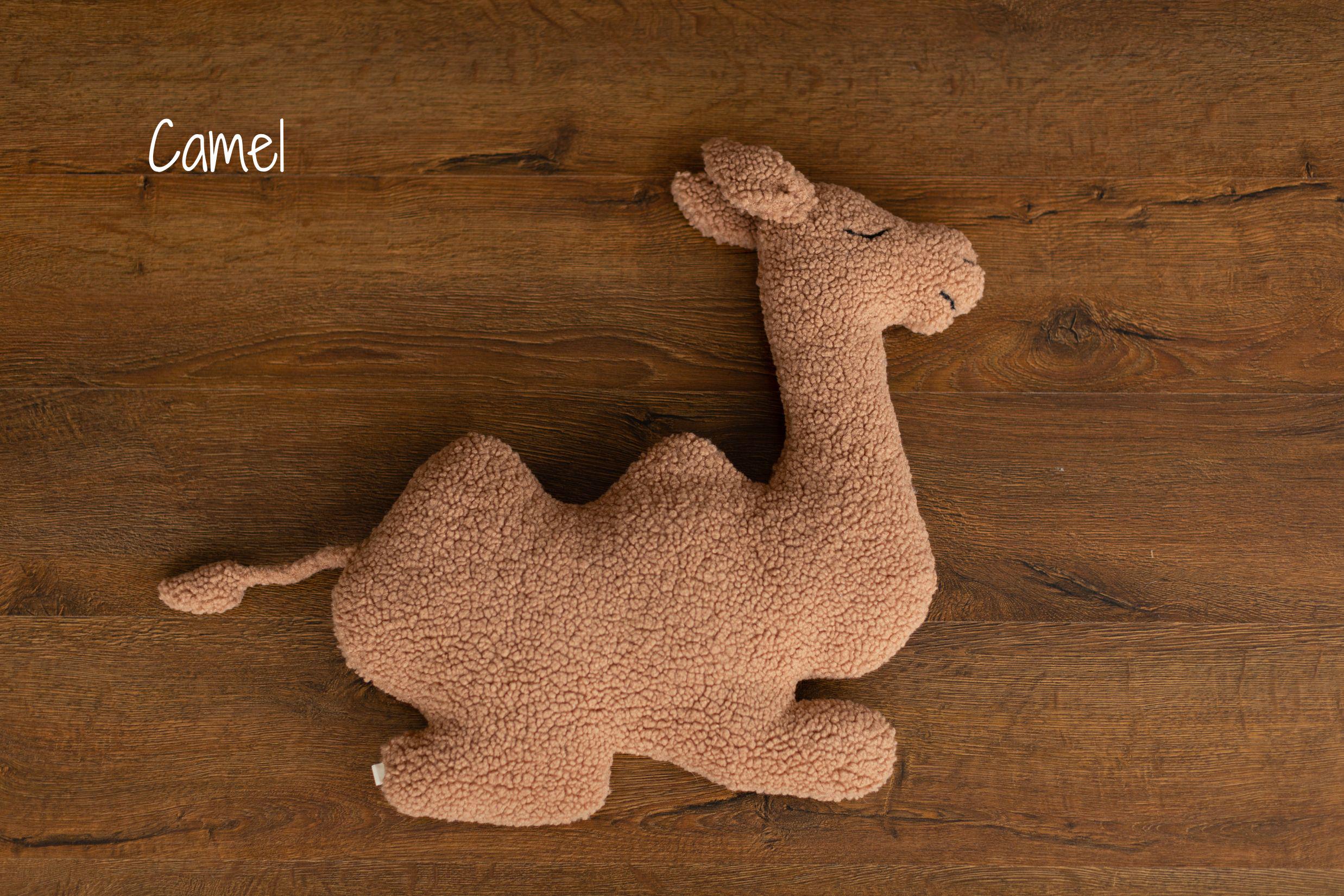 Camel Posing Pillow Toy for Newborn Photography or Nursery Decor