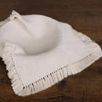 Handcrafted macrame layer in boho and rustic style — versatile newborn photography prop or decorative home accent, perfect as a blanket, basket layer, or textured photo backdrop.