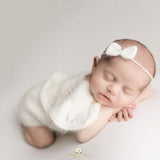Newborn Knitted Headband for Girl, Newborn Girl Tieback Bow, Newborn Bow Headband, Newborn Girl Headband Bow, Newborn Photography Props