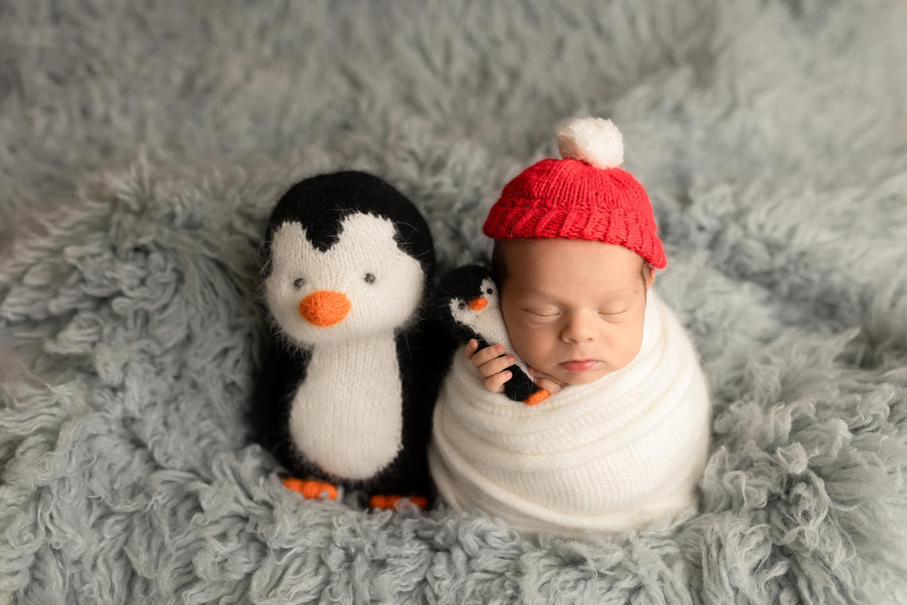 Baby Penguin Knitted Toys, Newborn Penguin Photo Props, Penguin Newborn Photography props, Newborn Penguin Toys, Newborn Coming Home Outfit