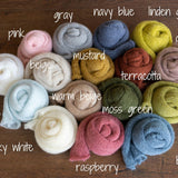 Mohair baby bonnet with matching wrap – newborn photography props