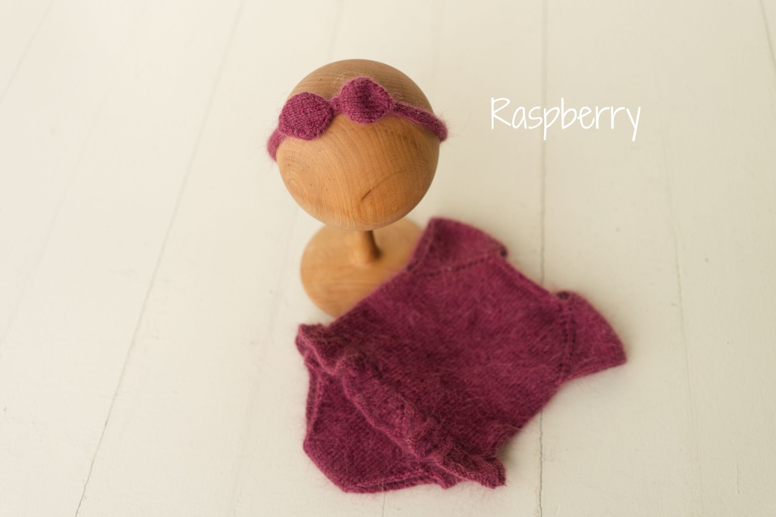 Newborn Knitted Romper for Girl, Newborn Headband, Newborn Romper Girl,Newborn Girl Outfit,Newborn Photography Props,Newborn Photo Props Set