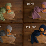 Newborn Knitted Wrap & Bonnet Prop Set, Newborn Knitted Outfit, Newborn Photography Props, Knit Newborn Bonnet, Baby Props for Photography,