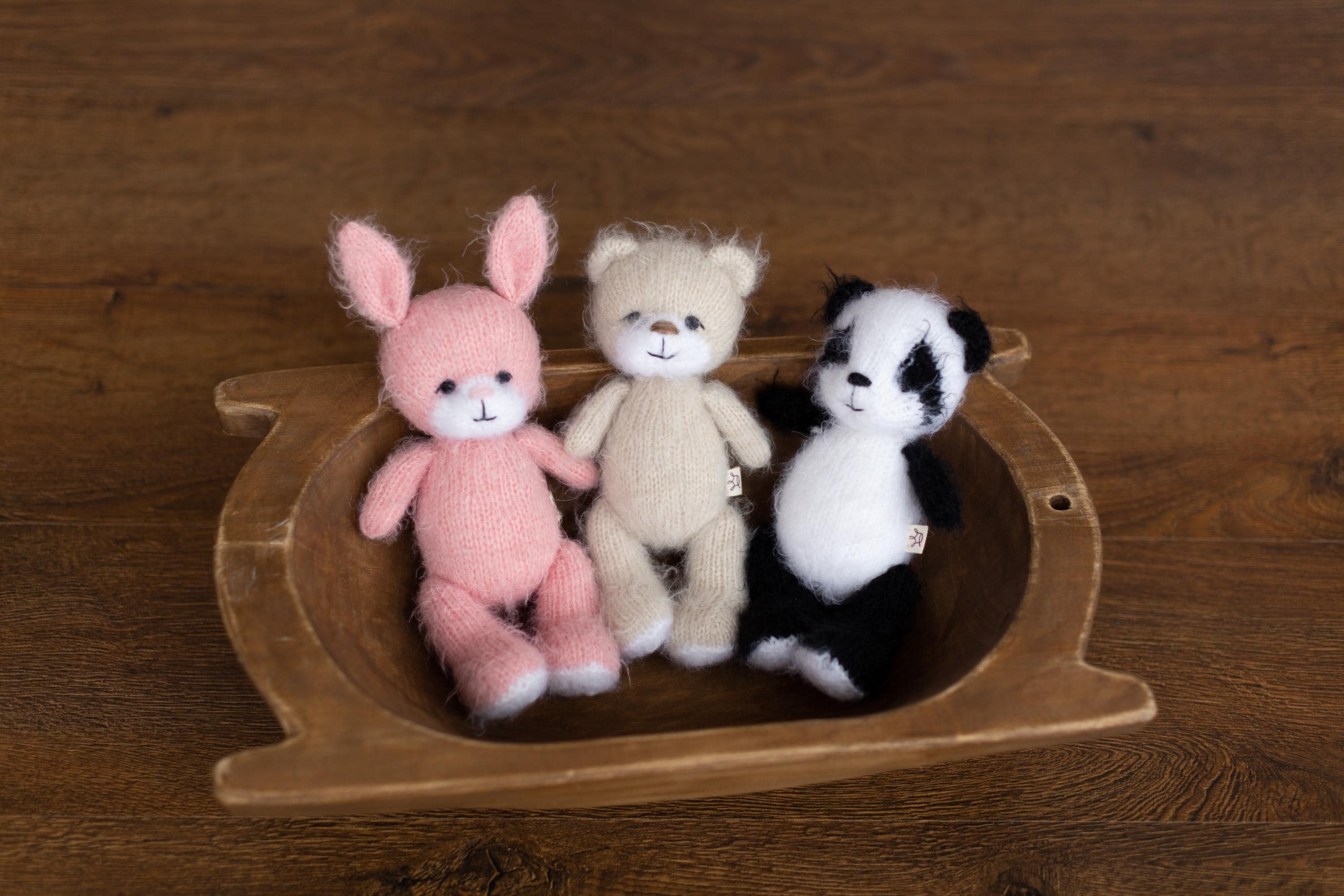 Newborn Knitted Animal Photography Toys, Newborn Knit Bunny Toy, Baby Bear Toy, Newborn Photography Prop, Knit Newborn Teddy Bear Panda Toy