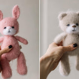 Newborn Knitted Animal Photography Toys, Newborn Knit Bunny Toy, Baby Bear Toy, Newborn Photography Prop, Knit Newborn Teddy Bear Panda Toy