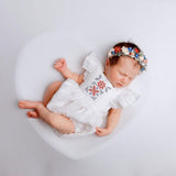 Newborn Ukrainian Vyshyvanka Dress, Newborn Linen Romper, Baby Embroidered Boho Romper, Newborn Coming Home outfit, Linen Baptism Romper