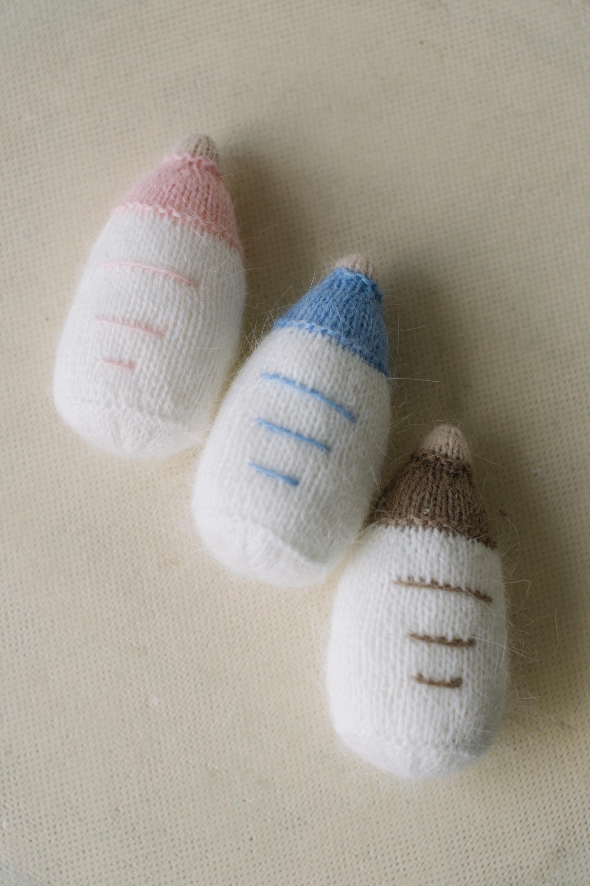 Newborn Milk Bottle Photo Props, Newborn Photography Props, Baby Milk Bottle Toy for Photography, Newborn Knit Photo Props, Baby Bottle Toy