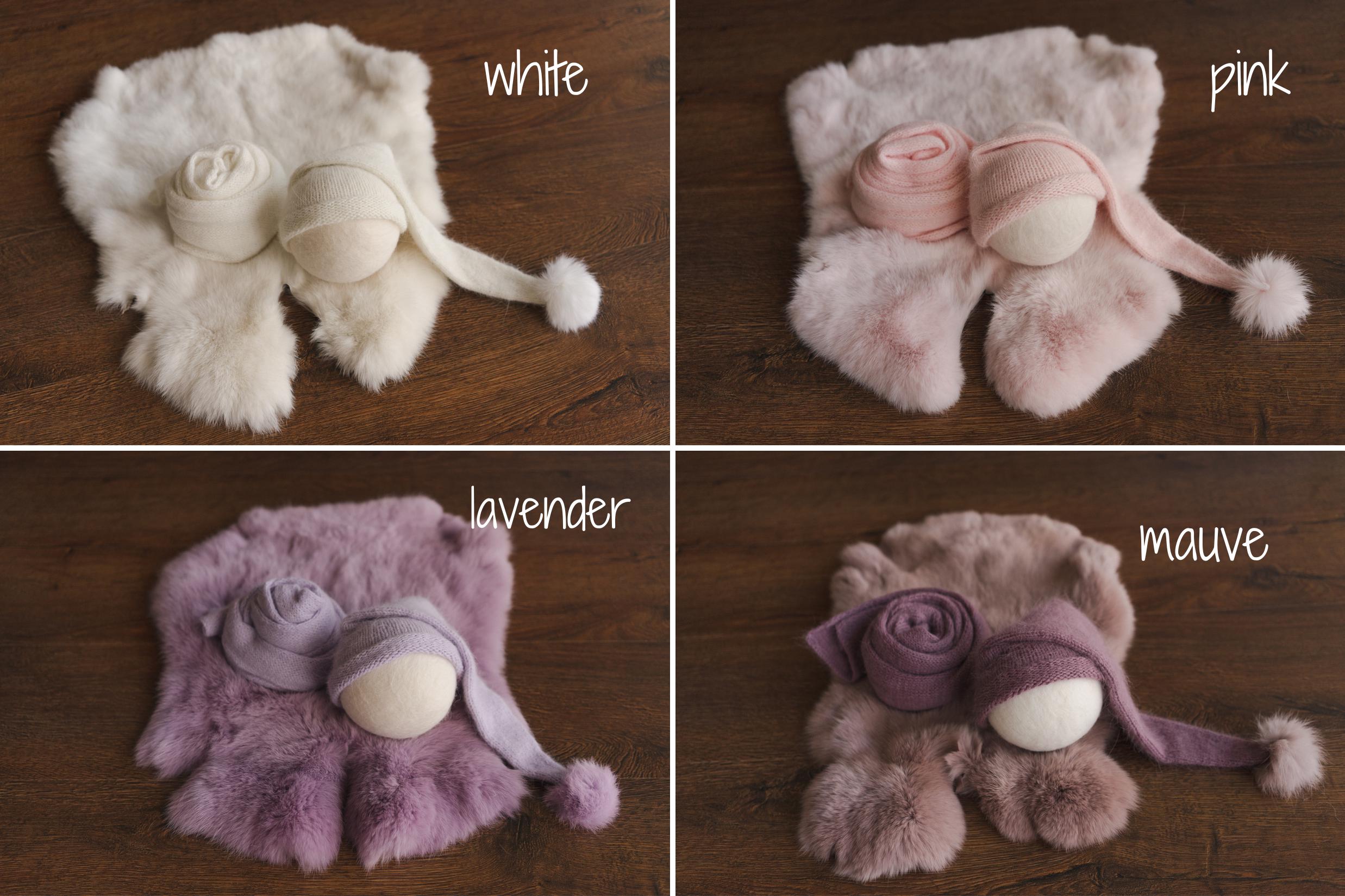 Newborn Knitted Wrap and Sleep Hat Set, Newborn Knit Sleep Hat with Pom Pom, Newborn Photography props, Newborn Wool Outfit, Newborn Fur Rug