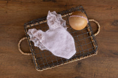 Newborn Knitted Romper for Girl with Headband, Newborn Photography Props, Newborn Knitted Outfit Girl, Newborn Girl Coming Home Outfit