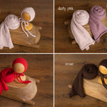 Newborn Knitted Wrap & Bonnet Prop Set, Newborn Knitted Outfit, Newborn Photography Props, Knit Newborn Bonnet, Baby Props for Photography,