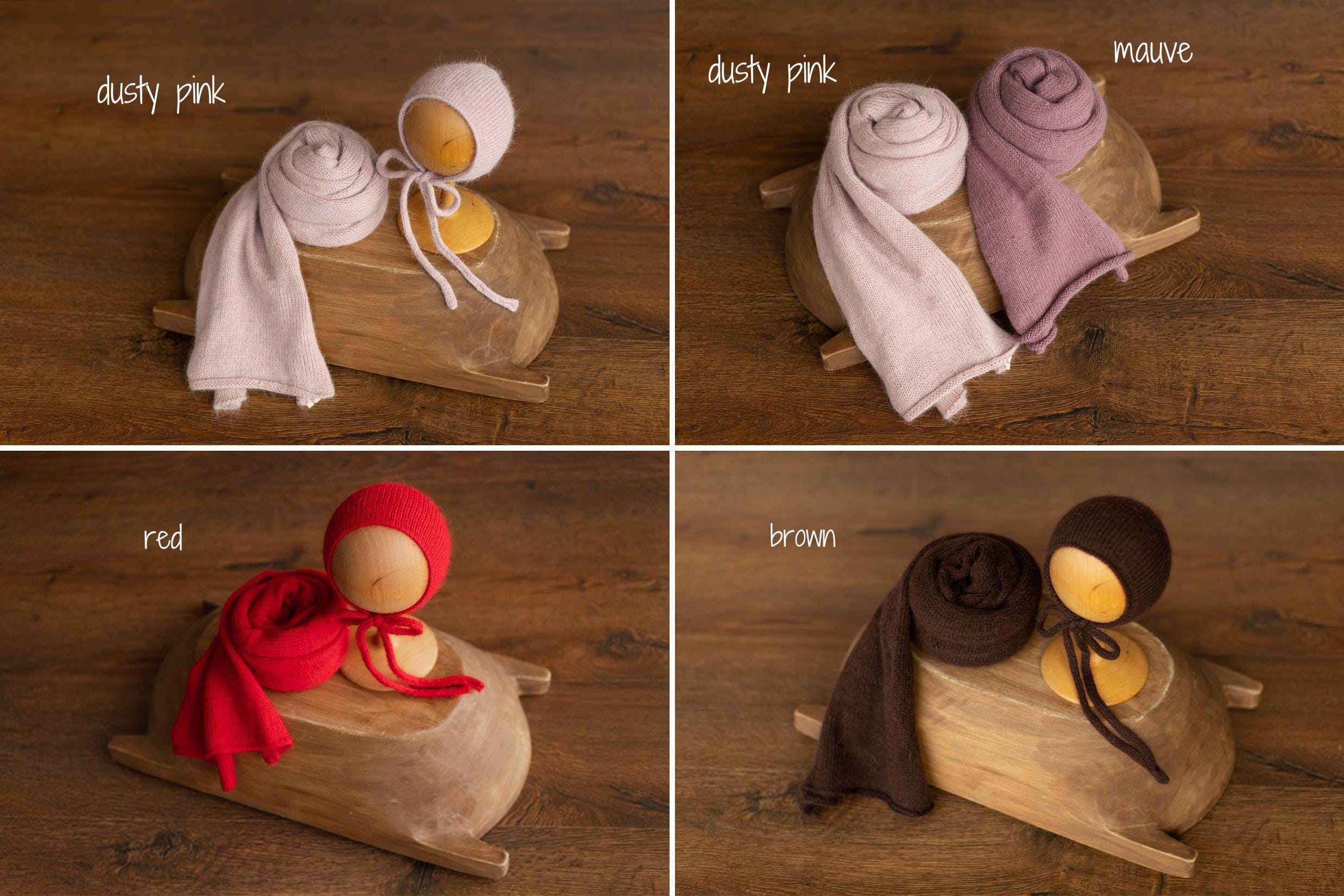 Newborn Knitted Wrap & Bonnet Prop Set, Newborn Knitted Outfit, Newborn Photography Props, Knit Newborn Bonnet, Baby Props for Photography,