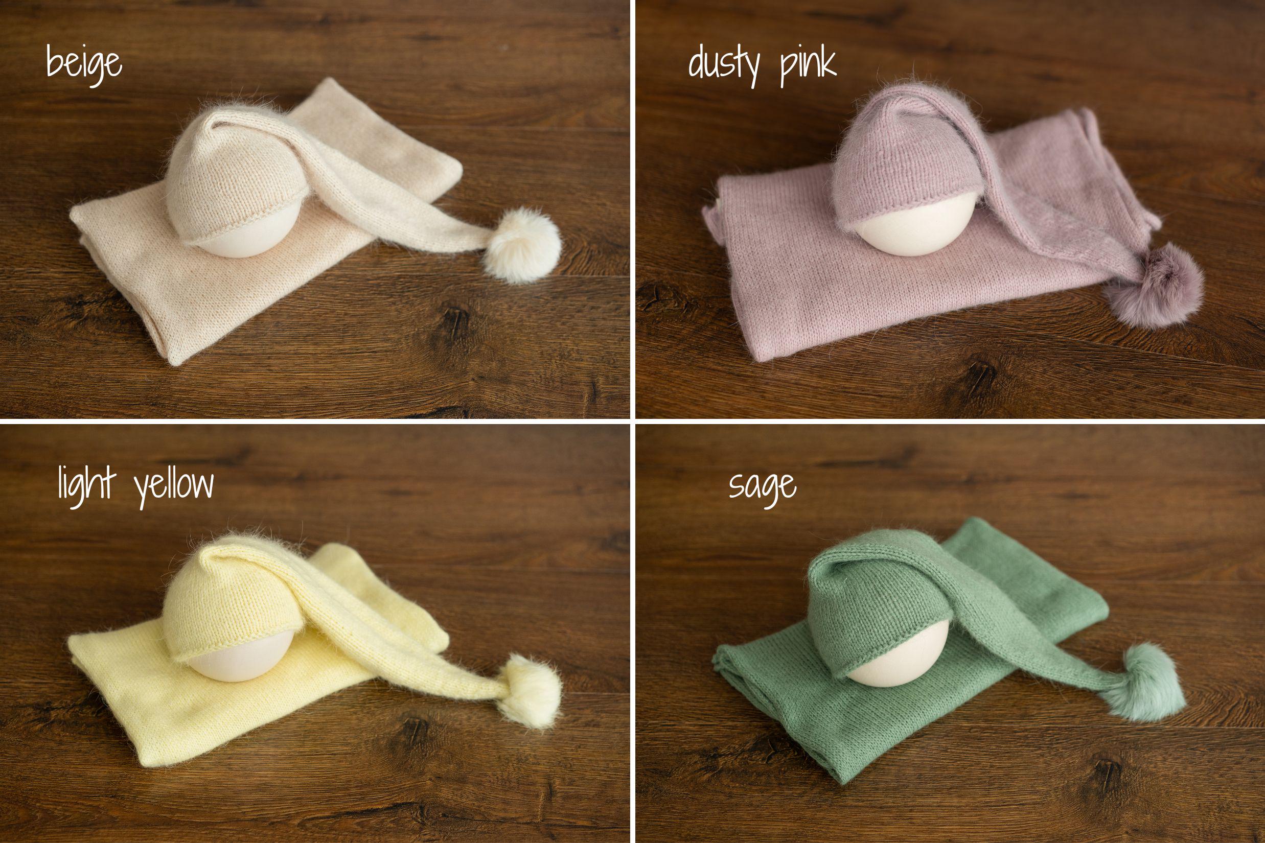 Newborn Sleep Hat and Wrap Sets, Newborn Knit Wrap, Newborn Photography Props, Newborn Knitted Photo Props, Newborn Coming Home Outfit Boy