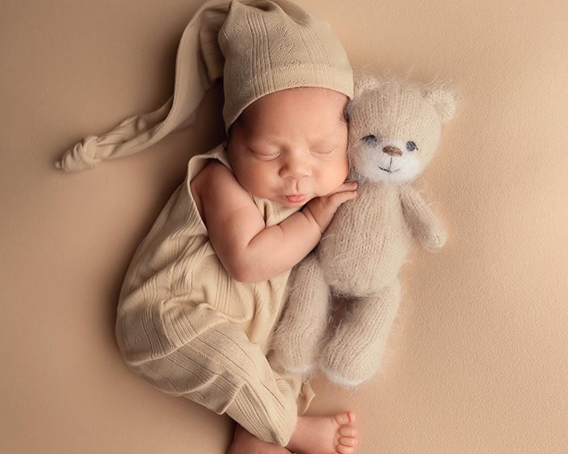 Newborn Knitted Animal Photography Toys, Newborn Knit Bunny Toy, Baby Bear Toy, Newborn Photography Prop, Knit Newborn Teddy Bear Panda Toy