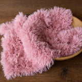 Fluffy Knitted Blanket for Newborn Photography Props, Knit Chunky Blanket Newborn, Newborn Knit Blanket, Newborn props for photography