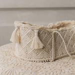 Handmade macrame Moses basket – newborn photography prop and nursery décor
