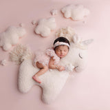 Newborn Unicorn Posing Toy, Newborn Animal Posing Pillow for Newborn Photography prop, Newborn Stuffed Animal Pillow, Newborn Unicorn Pillow
