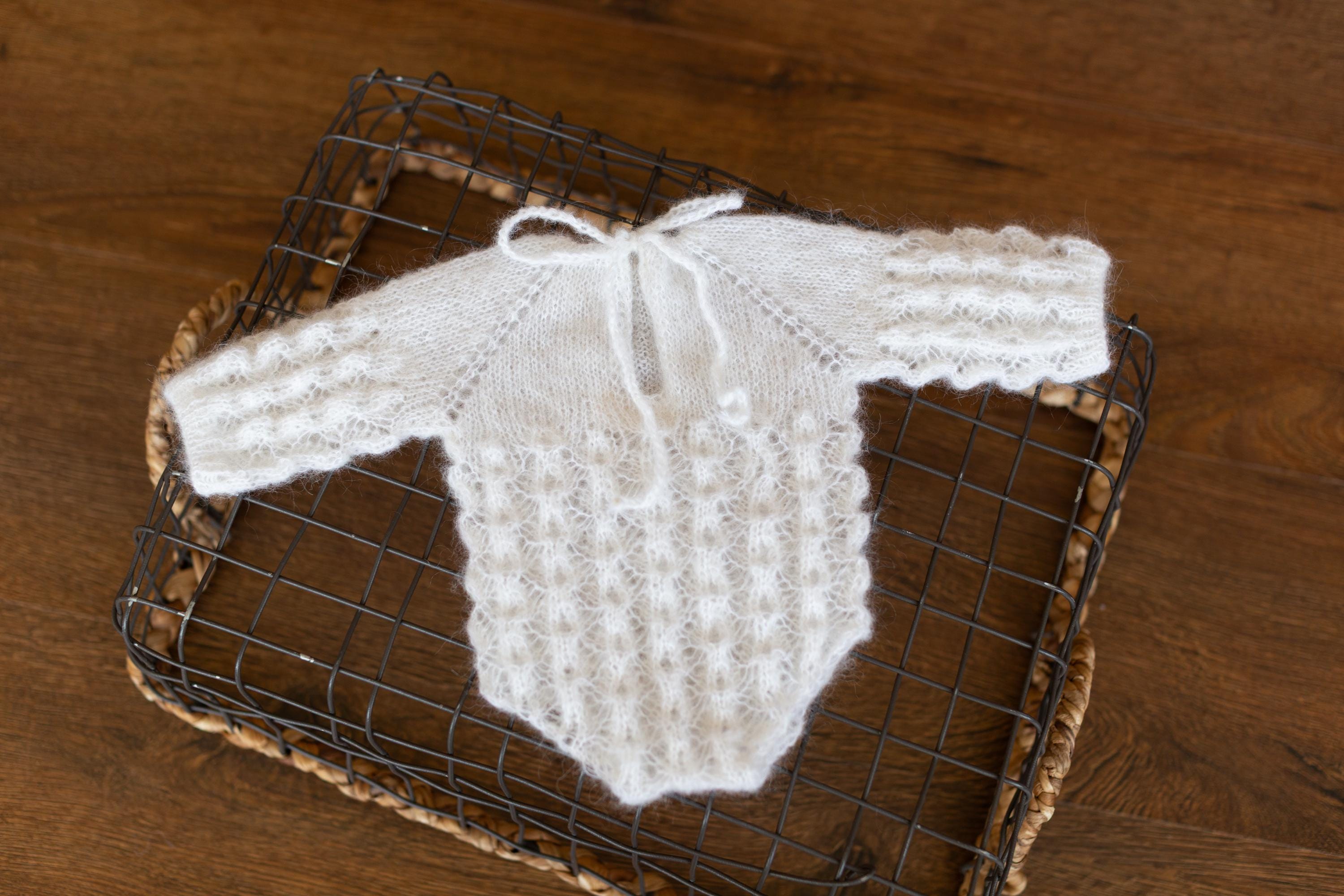 Newborn Knit Romper with Bonnet, Newborn Knitted Romper, Newborn Knitted Outfit Girl, Newborn Photography props, Newborn Coming Home Outfit