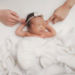 Knitted Bow Brooch for Newborn Wraps, Newborn Knitted Bow Pin, Newborn Bow Wrap, Newborn Photography Props, Newborn Photography Wrap Bow