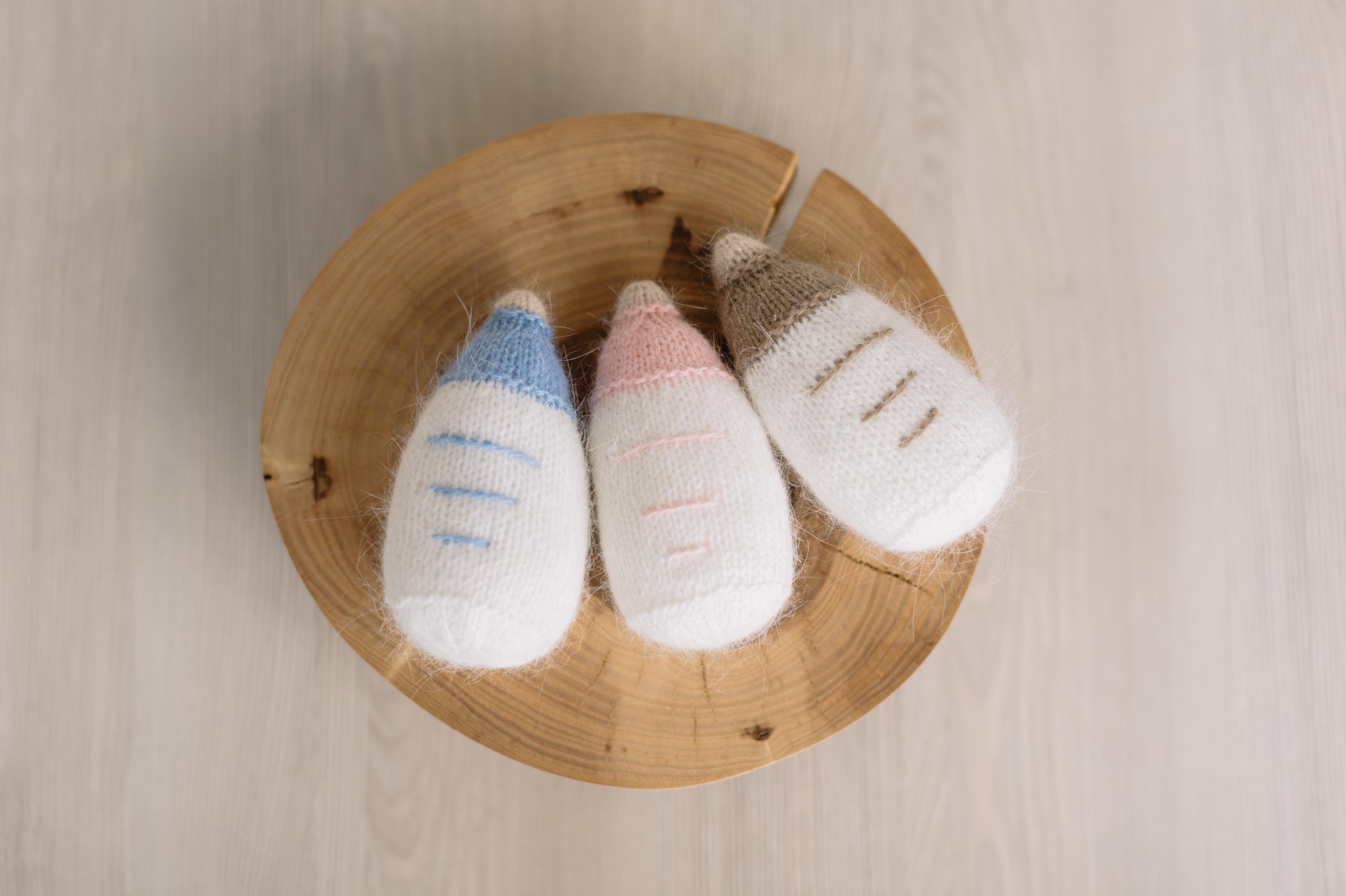 Newborn Milk Bottle Photo Props, Newborn Photography Props, Baby Milk Bottle Toy for Photography, Newborn Knit Photo Props, Baby Bottle Toy