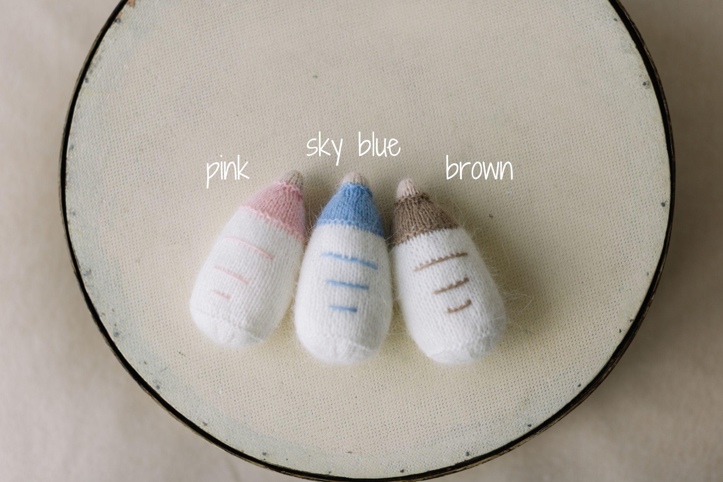 Newborn Milk Bottle Photo Props, Newborn Photography Props, Baby Milk Bottle Toy for Photography, Newborn Knit Photo Props, Baby Bottle Toy