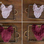 Newborn Knitted Romper for Girl with Headband, Newborn Photography Props, Newborn Knitted Outfit Girl, Newborn Girl Coming Home Outfit