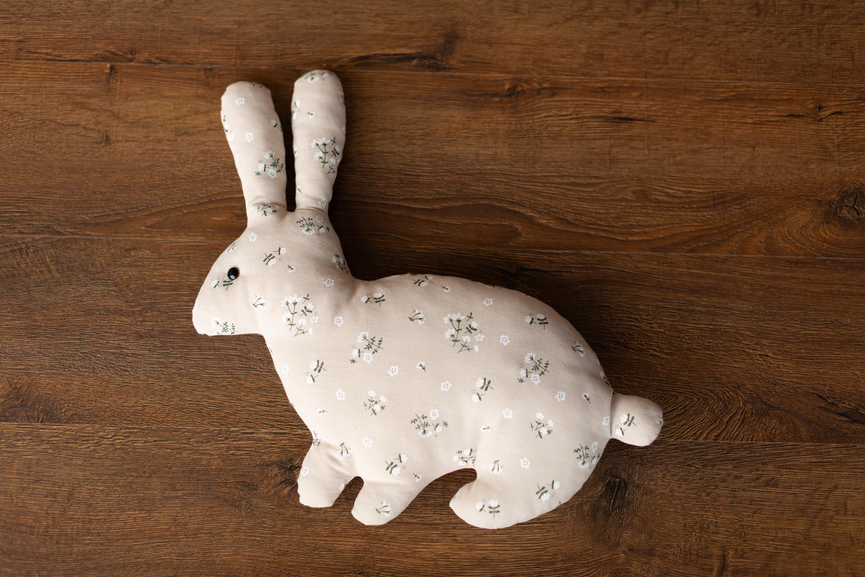 Easter Bunny Pillow for Newborn Photography or Home Decor, Newborn Bunny Toy, Newborn Animal Posing Pillow, Newborn Stuffed Animal Pillow