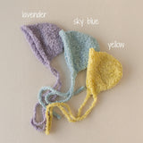 Newborn Bonnet and Wrap, Newborn Wraps for Photography Props, Newborn Boucle Blanket, Newborn Photo Outfit, Newborn Props for Photography