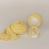 Newborn Bonnet and Wrap, Newborn Wraps for Photography Props, Newborn Boucle Blanket, Newborn Photo Outfit, Newborn Props for Photography