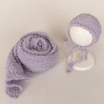 Newborn Bonnet and Wrap, Newborn Wraps for Photography Props, Newborn Boucle Blanket, Newborn Photo Outfit, Newborn Props for Photography