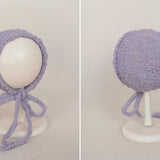 Newborn Bonnet and Wrap, Newborn Wraps for Photography Props, Newborn Boucle Blanket, Newborn Photo Outfit, Newborn Props for Photography