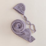 Newborn Bonnet and Wrap, Newborn Wraps for Photography Props, Newborn Boucle Blanket, Newborn Photo Outfit, Newborn Props for Photography