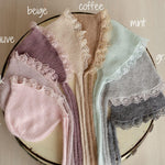 Newborn Knit Bonnet and Wrap for Newborn Photography Prop, Baby Crochet Bonnet, Newborn Girl Coming Home Outfit Newborn, New Baby Gift Girl