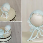 Newborn Knit Bonnet and Wrap for Newborn Photography Prop, Baby Crochet Bonnet, Newborn Girl Coming Home Outfit Newborn, New Baby Gift Girl