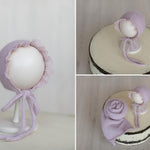 Newborn Knit Bonnet and Wrap for Newborn Photography Prop, Baby Crochet Bonnet, Newborn Girl Coming Home Outfit Newborn, New Baby Gift Girl