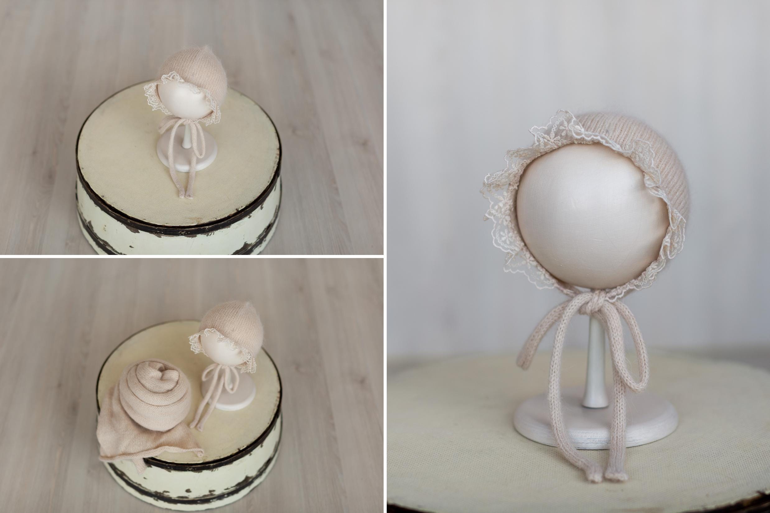 Newborn Knit Bonnet and Wrap for Newborn Photography Prop, Baby Crochet Bonnet, Newborn Girl Coming Home Outfit Newborn, New Baby Gift Girl