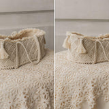 Handmade macrame Moses basket – newborn photography prop and nursery décor